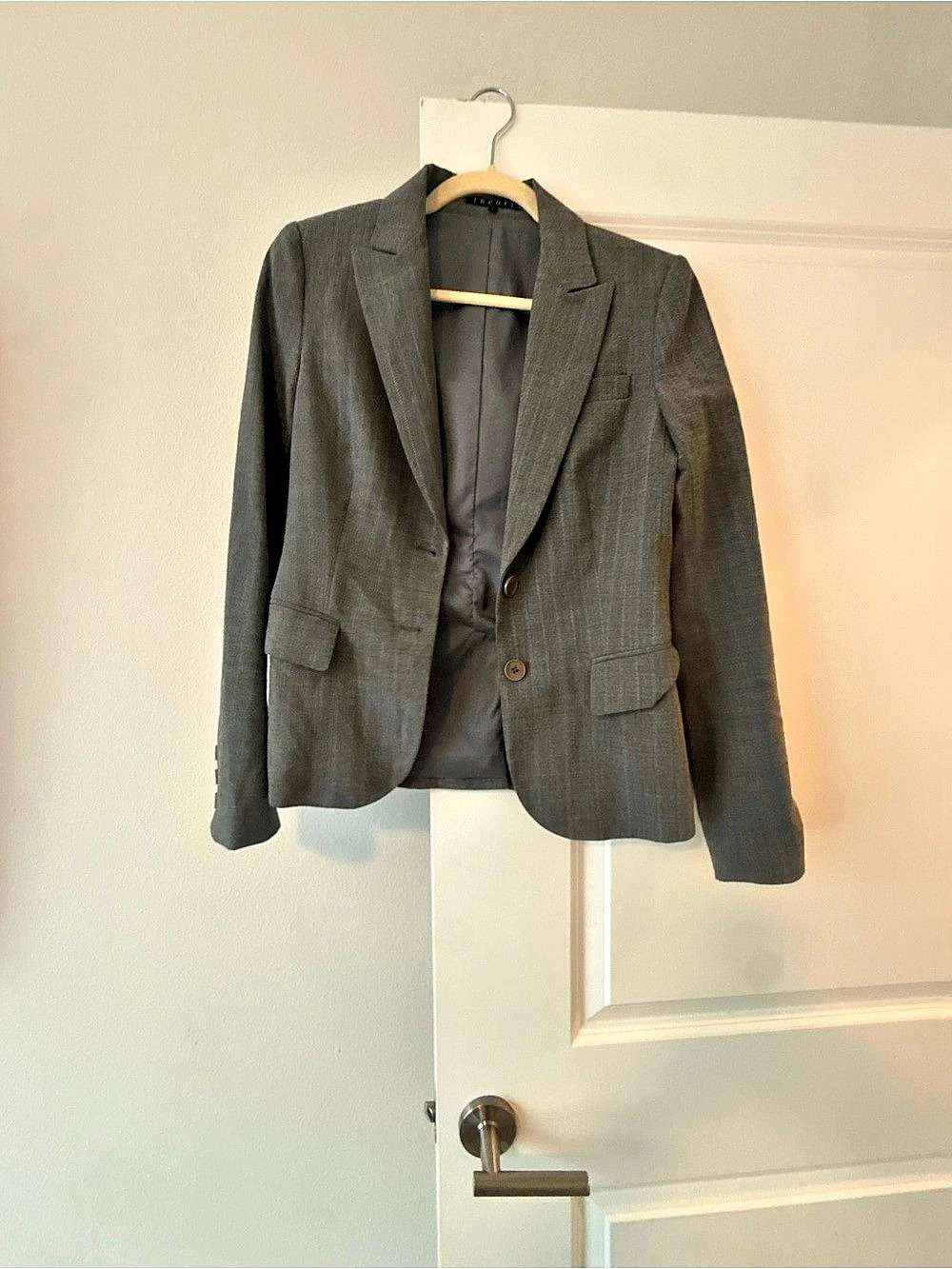 Theory Gray Blazer Size Small